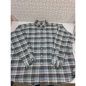 Ralph Lauren‎ Big Shirt Plaid Long Sleeve Button Down Cotton XL Men's